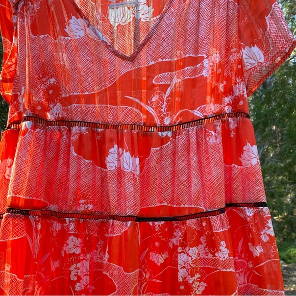 Red white and black coy fish pond dress - Picture 11 of 11